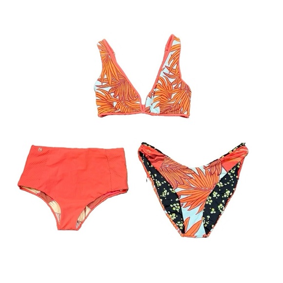 Maaji 3pc Reversible Bikini:Victory V Wire Top+Thankfulness Vicky+Cayenne Bardot - Picture 3 of 15
